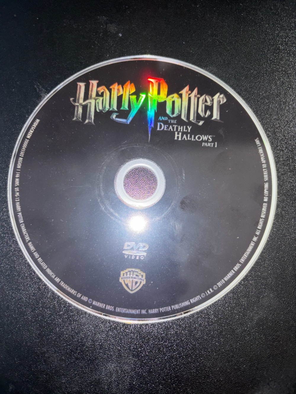 Warner Bros. Harry Potter DVD Disc — Black with Rainbow Logo